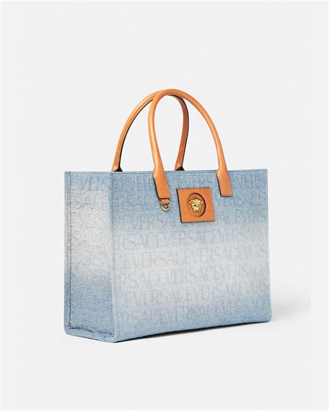 versace tote sale|versace denim tote bag.